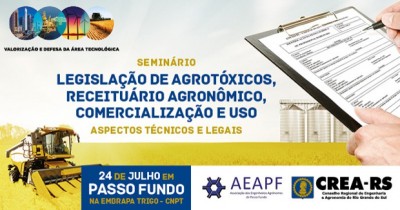 Seminário- Legislação de agrotóxicos, receituário agronômico, comercialização e uso-  Aspectos Técnicos e Legais