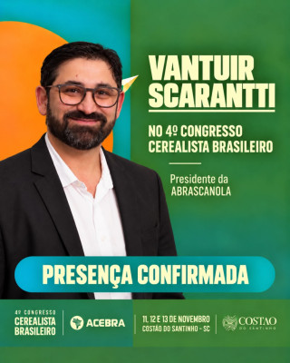 ABRASCANOLA PRESENTE NO 4º CONGRESSO CEREALISTA BRASILEIRO